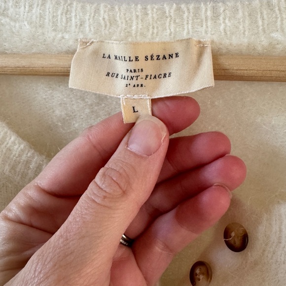 Sezane Cream Crew Neck Sweater - Picture 8 of 10